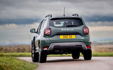 dacia duster road test 2023 21 cornering rear dacia duster road test 2023 21 cornering rear