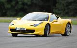 Ferrari 458 hard cornering