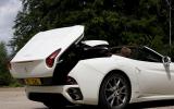 The roof consists of two rather than three key sections, so it's easier to stow Ferrari California folding roof
