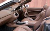 Spacious and comfortable leather front seats are the place to be for long journeys Ferrari California interior
