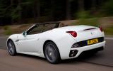 The California gets off the line with almost zero wheel slip Ferrari California rear