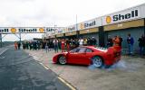 Ferrari F40 in the pit lane