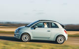 fiat 500c hybrid review 2024 02 panning side