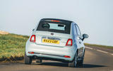 fiat 500c hybrid review 2024 03 cornering rear