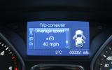 Liquid crystal display between the instruments is a nice touch Ford Kuga information screen