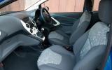 A CD player, air conditioning, electric front windows and trip computer are available on most models Ford Ka