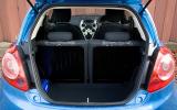 The 50:50 split/fold rear seat increases boot space. With the seats upright, space is on par with rivals Ford Ka