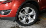 The Kuga looks under-endowed with anything less than 18in wheels 18in Ford Kuga alloys