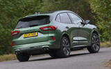 Ford Kuga hydrid S line 2024 rear left three quarter cornering Ford Kuga hydrid S line 2024 rear left three quarter cornering