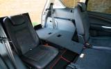 Rearmost seats fold up out of the floor; even adults will find them usable Ford S-Max third row seats