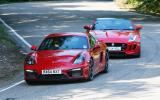 Comparison: Porsche Cayman GTS versus Jaguar F-type coupe Comparison: Porsche Cayman GTS versus Jaguar F-type coupe