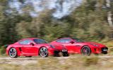 Comparison: Porsche Cayman GTS versus Jaguar F-type coupe Comparison: Porsche Cayman GTS versus Jaguar F-type coupe