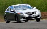 New Accord may have excellent road manners, but that rear suspension intrudes into the boot  Honda Accord hard cornering