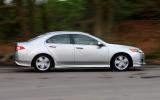 In dry conditions the Accord is fairly unflappable no matter how hard you push it. Honda Accord side profile
