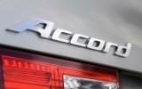 Compared with the otherwise cleanly designed Accord, the rear three-quarter is a bit of a mess Honda Accord badging