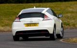 Outright grip  is strong; the CR-Z pulled 0.93g on the skidpan Honda CR-Z rear cornering