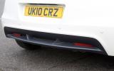 Rear diffuser hides the exhaust, which exits meekly beneath the plastic Honda CR-Z rear diffuser