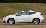 As with other hybrids, the fuel consumption of an equivalent diesel is only just achieved Honda CR-Z side profile