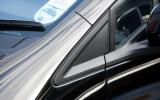 With aerodynamics dictating steeply sloped A-pillars, the Insight’s small windows ahead of the wing mirror helps with visibility Honda Insight aerodynamics
