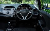 Satisfyingly chunky multi-function steering wheel boss is particularly Civic-esque Honda Jazz dashboard