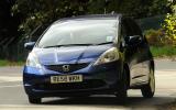Understeer pervades at the limit but the stability control is more than able to keep it in check Honda Jazz cornering