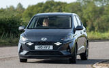 Hyundai i10 review front cornering Hyundai i10 review front cornering