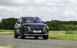 Hyundai Tucson review   front cornering from distance