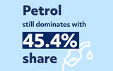 Petrol still dominates with 45.3% market share infographic  Petrol still dominates with 45.3% market share infographic