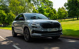 Skoda Karoq front three quarters driving