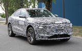 Audi Q6 E-tron Sportback 2024 camouflaged front left tracking Audi Q6 E-tron Sportback 2024 camouflaged front left tracking