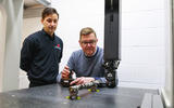 Jesse Crosse using measuring machine Jesse Crosse using measuring machine