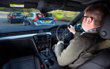 Matt Saunders driving