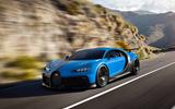 Bugatti Chiron Pur Sport front side moving