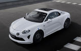 Alpine A110 E-Ternite Electric 2023 front quarter above static render Alpine A110 E-Ternite Electric 2023 front quarter above static render