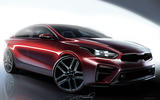 Kia Forte saloon shown in design sketches