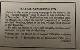 Volume numbering explanation