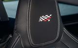 Jaguar F Type coupé Chequered Flag headrest