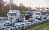 Mercedes lorry convoy