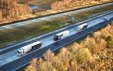 Mercedes lorry convoy