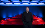 Gorden Wagener, Mercedes-Benz’s chief design officer standing before the Aesthetics A sculpture