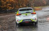 Vauxhall Corsa-e rally car rear dead