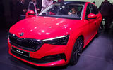 Skoda Scala official reveal stage front angle
