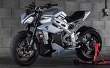 Triumph TE-1 electric motorbike 2022 front Triumph TE-1 electric motorbike 2022 front
