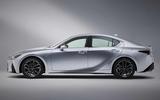 2021 Lexus IS side on 2021 Lexus IS side on