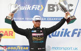2022 BTCC Thruxton Cook podium 2022 BTCC Thruxton Cook podium
