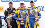 2022 BTCC Thruxton Shedden Sutton Cammish podium 2022 BTCC Thruxton Shedden Sutton Cammish podium
