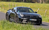 2022 Porsche 911 ST prototype testing front quarter