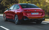 2023 BMW i5 rear three quarter