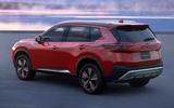 2023 Nissan X Trail reveal red outside rear three quarters 2023 Nissan X Trail reveal red outside rear three quarters