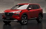 2023 Nissan X trail reveal red studio front three quarters 2023 Nissan X trail reveal red studio front three quarters